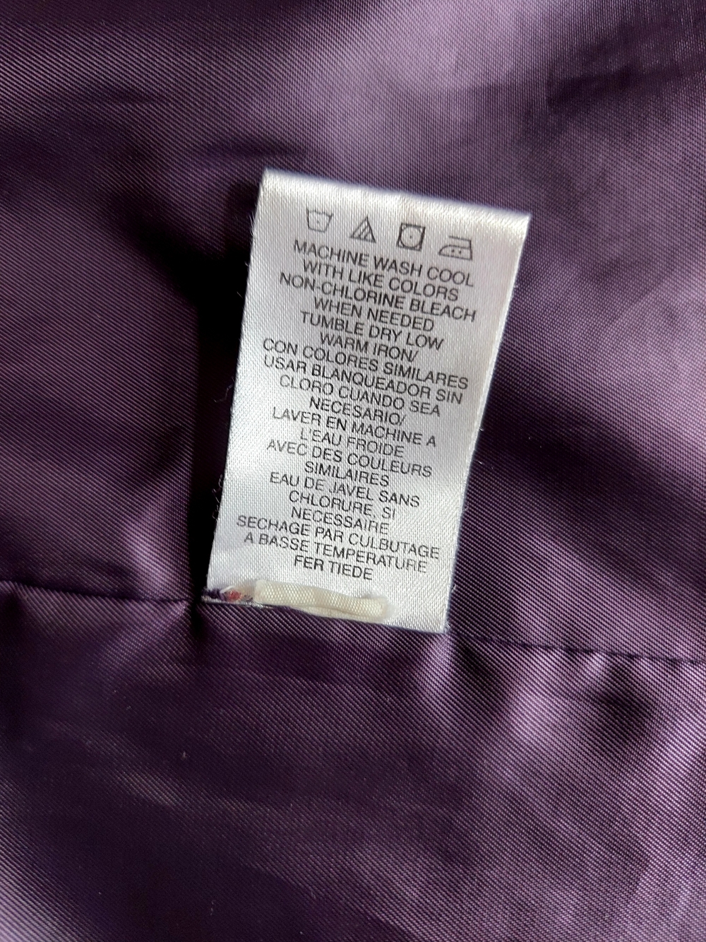 SO Blue Sigrid Olsen Purple Corduroy Longline Trucker Jacket Y2K Utility M - Picture 6 of 10